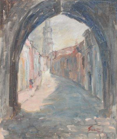 Gedő Lipót: Árkád alatt